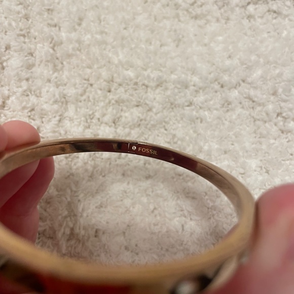 Rose Gold Fossil Bangle Bracelet - Picture 3 of 3